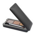 3 color eyebrow powder Palette Waterproof durable long lasting Light brown dark brown gray with brush cover Mirror vegan